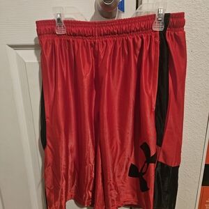 Under Armour Red and Black Performance Shorts